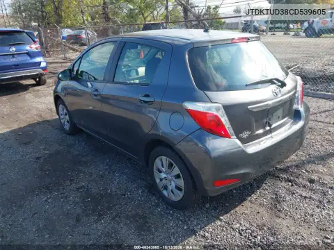 2012 Toyota Yaris Le VIN JTDKTUD38CD539605 фото 3