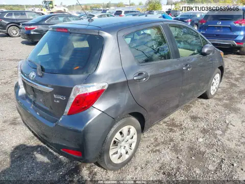 2012 Toyota Yaris Le VIN JTDKTUD38CD539605 фото 4