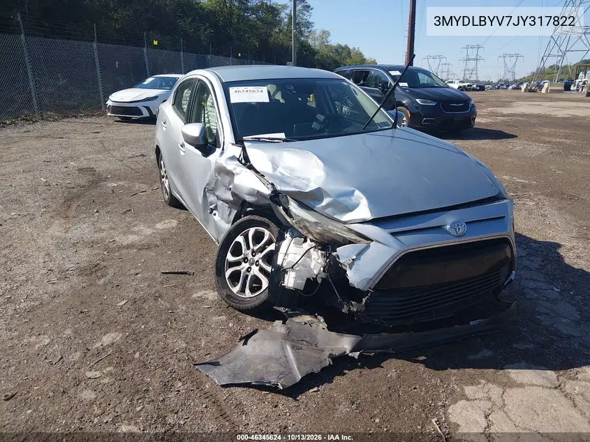 3MYDLBYV7JY317822 Toyota Yaris 2018 — повреждение Не указано, фото до ремонта