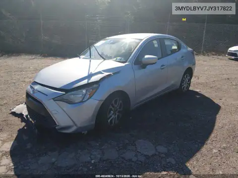 3MYDLBYV7JY317822 — 2018 Toyota Yaris, фото 2 с аукциона IAAI, Не указано