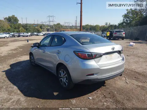 3MYDLBYV7JY317822 — 2018 Toyota Yaris, фото 3 с аукциона IAAI, Не указано