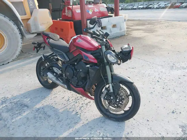 SMTA614K0RTBU4751 — 2024 Triumph Motorcycle Street Triple 765 RS, Передняя часть (Front End), фото до ремонта