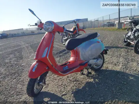 2025 Vespa Primavera/Sprint 50 VIN ZAPCD06BXS5100749 фото 2
