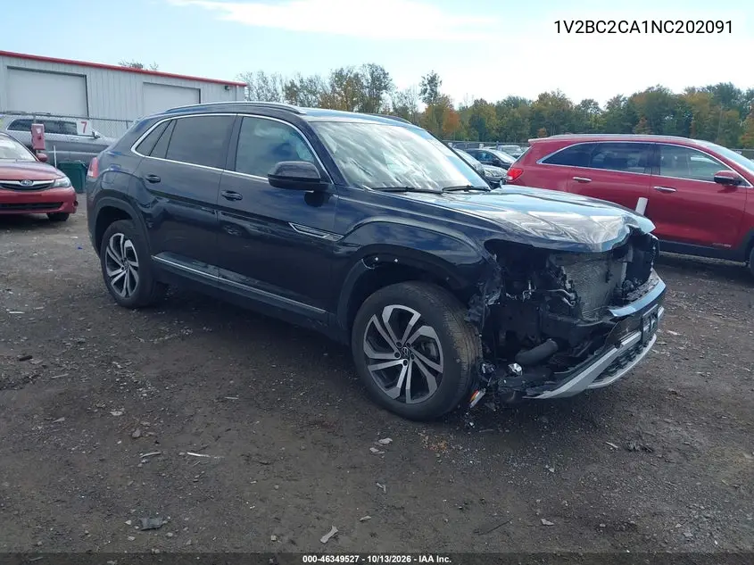 1V2BC2CA1NC202091 — 2022 Volkswagen Atlas Cross Sport, фото 2 с аукциона IAAI, Передняя часть