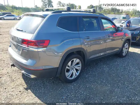 2021 Volkswagen Atlas 3.6L V6 Se W/Technology VIN 1V2KR2CA6MC561451 фото 5