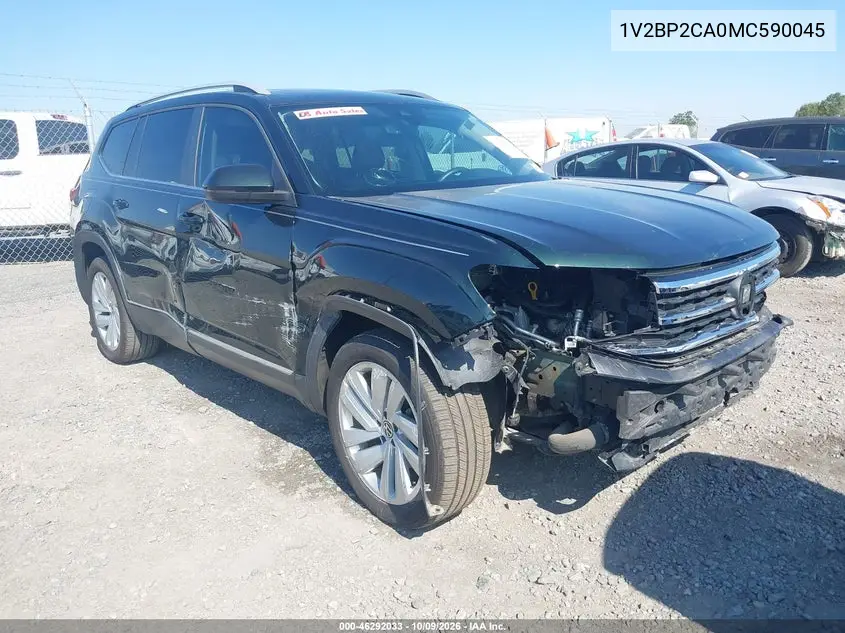 2021 Volkswagen Atlas 2.0T Sel VIN 1V2BP2CA0MC590045 фото 2