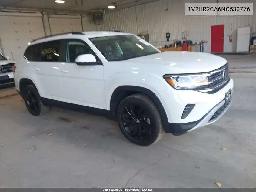 2022 Volkswagen Atlas 3.6L V6 Se W/Technology VIN 1V2HR2CA6NC530776 фото 2