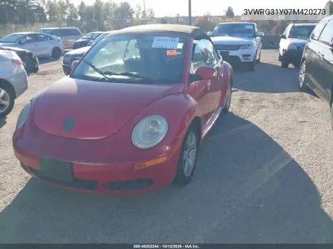 2007 Volkswagen New Beetle 2.5 VIN 3VWRG31Y07M420273 фото 3