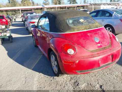 2007 Volkswagen New Beetle 2.5 VIN 3VWRG31Y07M420273 фото 4