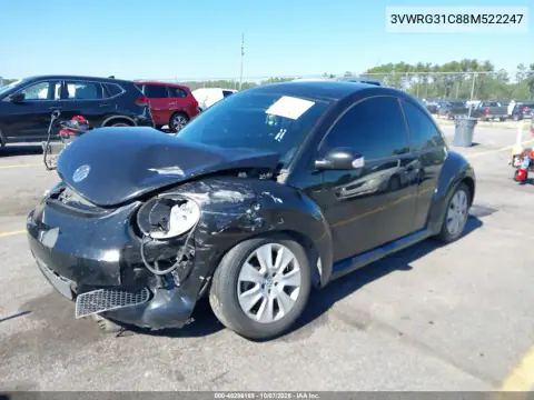 2008 Volkswagen New Beetle S/Se VIN 3VWRG31C88M522247 фото 3