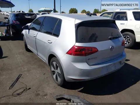 2016 Volkswagen E-Golf Sel Premium VIN WVWPP7AU3GW902170 фото 3