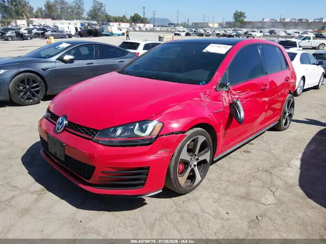 3VW547AU2HM073641 — 2017 Volkswagen Golf GTI Autobahn 4-Door/S 4-Door/SE 4-Door/Sport 4-Door, фото 2 с аукциона IAAI 30.09.2026, Задняя часть слева