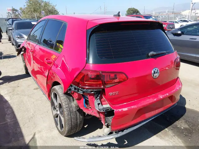 3VW547AU2HM073641 — 2017 Volkswagen Golf GTI Autobahn 4-Door/S 4-Door/SE 4-Door/Sport 4-Door, фото 3 с аукциона IAAI 30.09.2026, Задняя часть слева