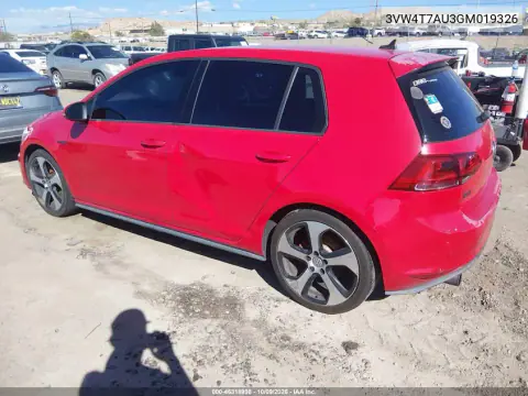 2016 Volkswagen Golf Gti S 4-Door VIN 3VW4T7AU3GM019326 фото 4