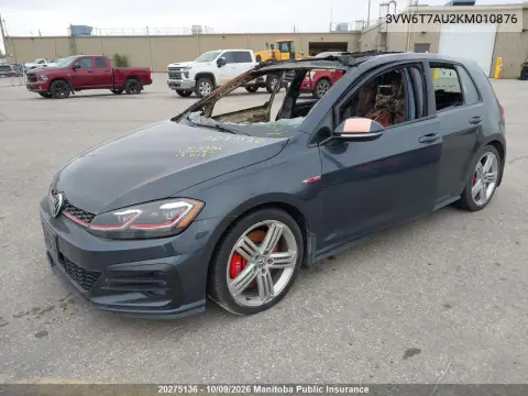 2019 Volkswagen Gti Autobahn 2.0 Tsi VIN 3VW6T7AU2KM010876 фото 2