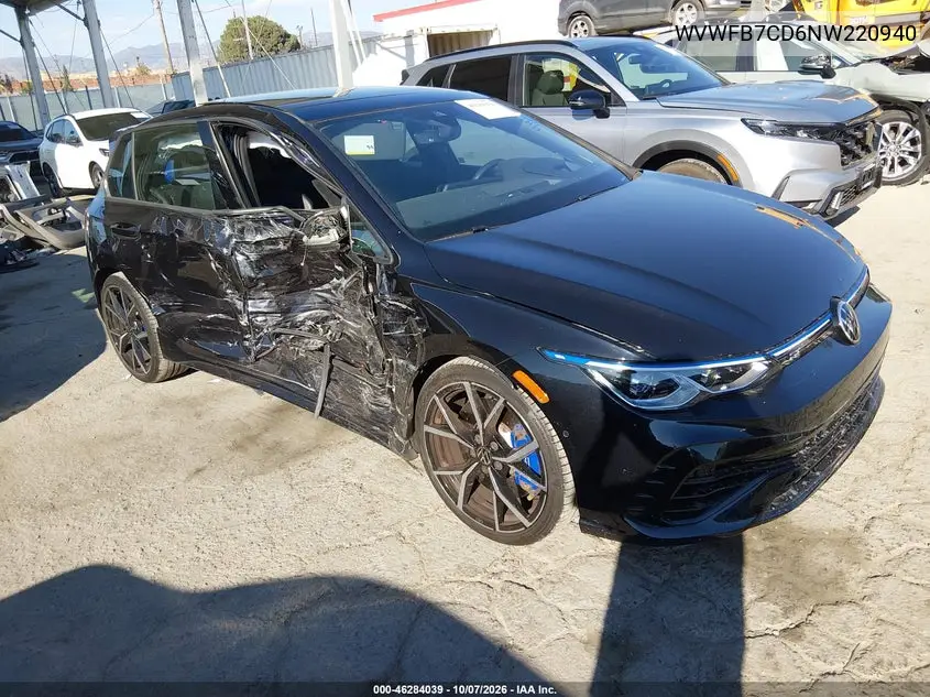 2022 Volkswagen Golf R 2.0T VIN WVWFB7CD6NW220940 фото 2