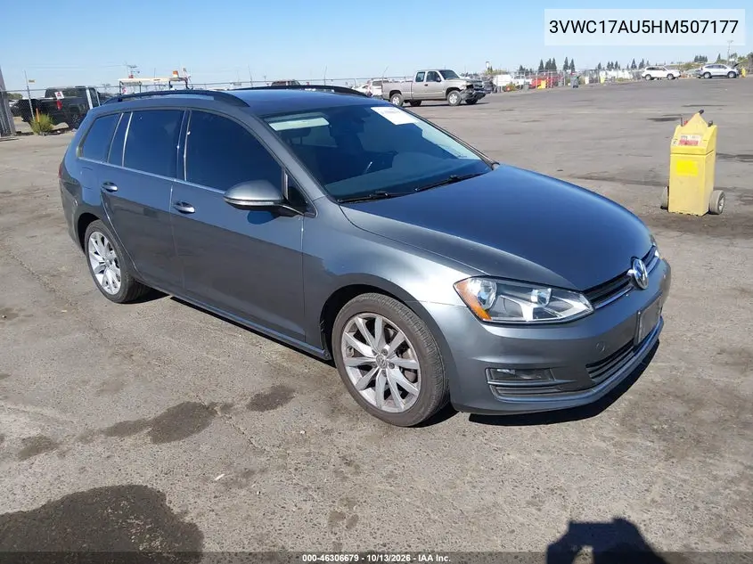 3VWC17AU5HM507177 — 2017 Volkswagen Golf Sportsvan, фото 2 с аукциона IAAI, Задняя часть