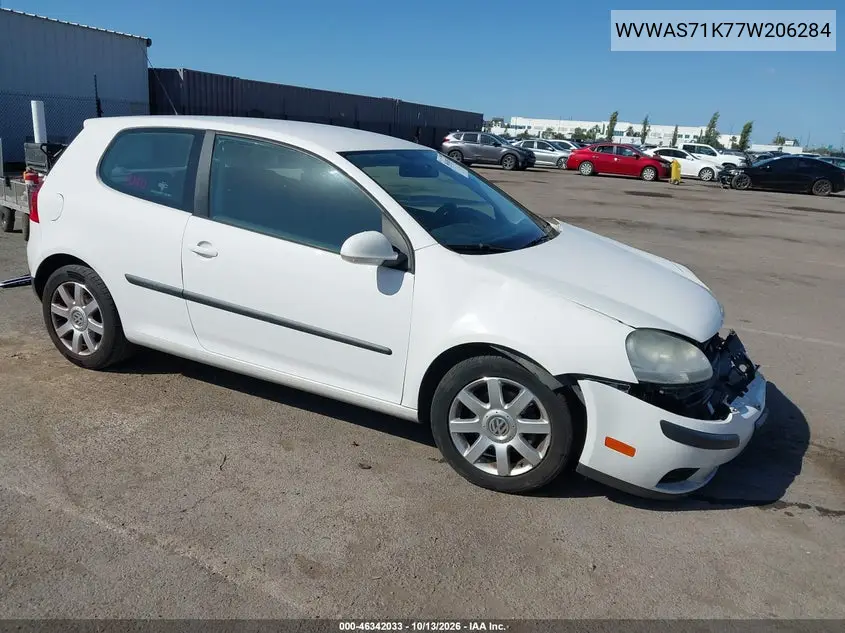 WVWAS71K77W206284 — 2007 Volkswagen GOLF, фото 2 с аукциона IAAI, Передняя часть