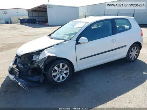 WVWAS71K77W206284 — 2007 Volkswagen GOLF, фото 3 с аукциона IAAI, Передняя часть