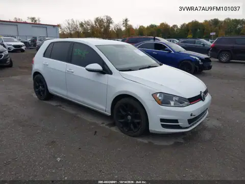 3VWRA7AU9FM101037 — 2015 Volkswagen GOLF, Повреждения снизу, фото до ремонта