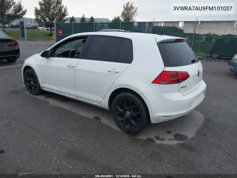 3VWRA7AU9FM101037 — 2015 Volkswagen GOLF, фото 4 с аукциона IAAI, Повреждения снизу