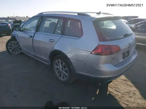 3VWH17AU5HM512921 — 2017 Volkswagen GOLF, фото 3 с аукциона IAAI, Не указано