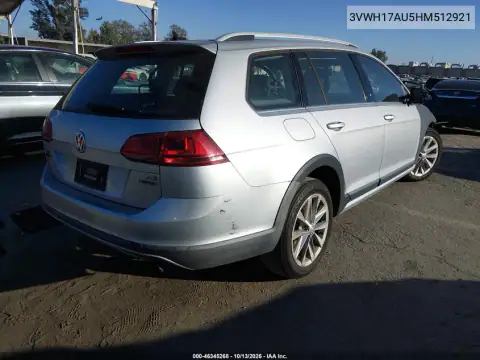 3VWH17AU5HM512921 — 2017 Volkswagen GOLF, фото 4 с аукциона IAAI, Не указано