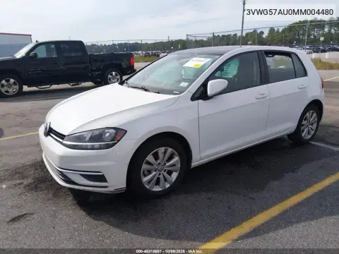 2021 Volkswagen Golf 1.4T Tsi VIN 3VWG57AU0MM004480 фото 3