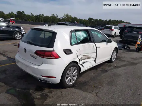 2021 Volkswagen Golf 1.4T Tsi VIN 3VWG57AU0MM004480 фото 5