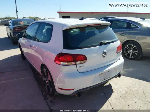 2011 Volkswagen Gti 2-Door VIN WVWFV7AJ7BW224152 фото 3