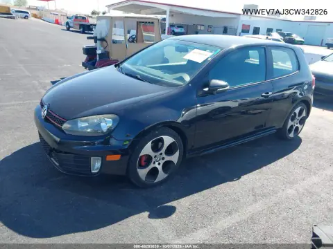 2012 Volkswagen Gti 2-Door VIN WVWEV7AJ3CW342826 фото 3