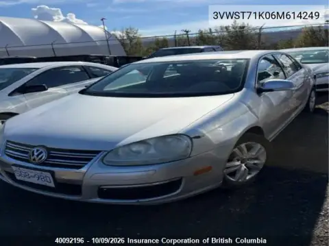 2006 Volkswagen Jetta VIN 3VWST71K06M614249 фото 2