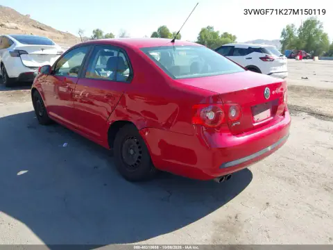 2007 Volkswagen Jetta VIN 3VWGF71K27M150119 фото 4