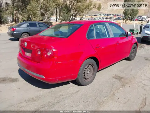 2007 Volkswagen Jetta VIN 3VWGF71K27M150119 фото 5