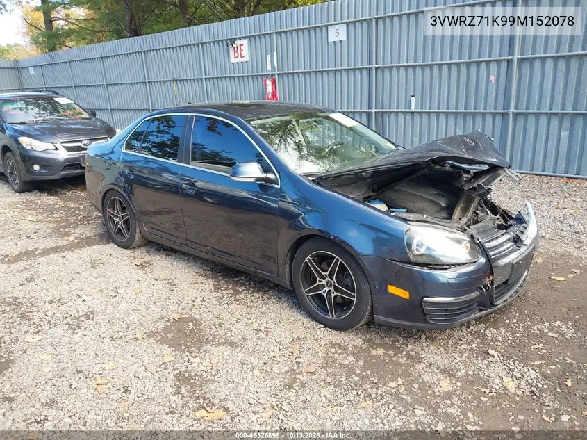 2009 Volkswagen Jetta Se VIN 3VWRZ71K99M152078 фото 2