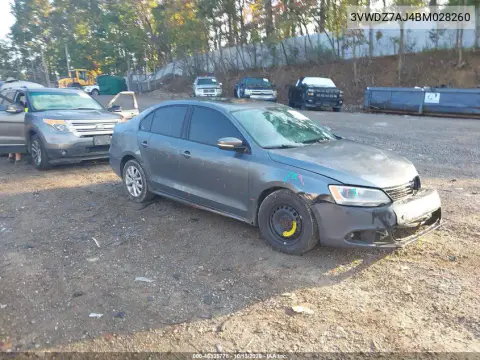 3VWDZ7AJ4BM028260 — 2011 Volkswagen Jetta, Передняя часть, фото до ремонта