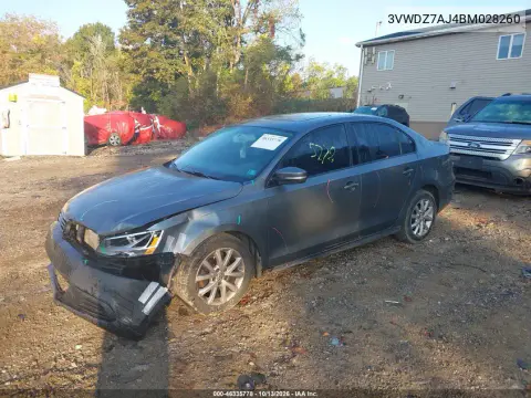 2011 Volkswagen Jetta 2.5L Se VIN 3VWDZ7AJ4BM028260 фото 3
