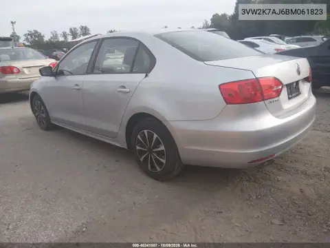2011 Volkswagen Jetta 2.0L S VIN 3VW2K7AJ6BM061823 фото 3
