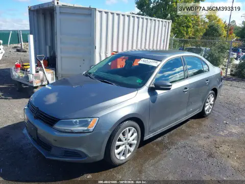 2012 Volkswagen Jetta 2.5L Se VIN 3VWDP7AJ6CM393319 фото 3