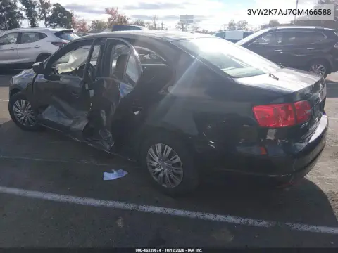 2012 Volkswagen Jetta 2.0L S VIN 3VW2K7AJ7CM466588 фото 3