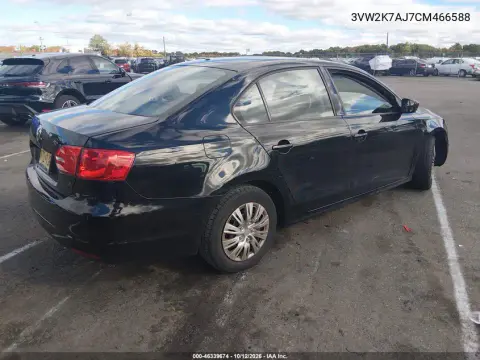 2012 Volkswagen Jetta 2.0L S VIN 3VW2K7AJ7CM466588 фото 4