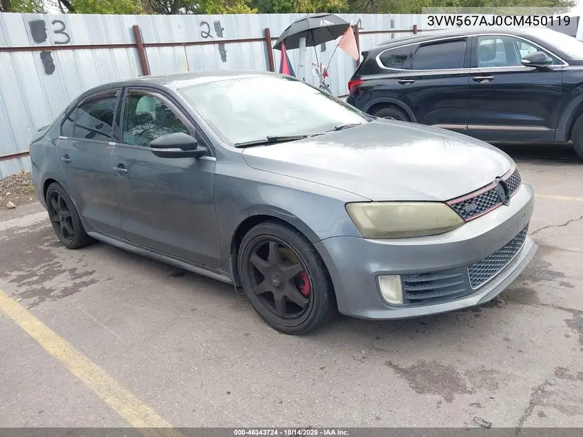 3VW567AJ0CM450119 — 2012 Volkswagen Jetta, фото 2 с аукциона IAAI, Левый бок