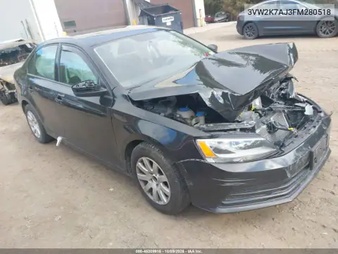 2015 Volkswagen Jetta 2.0L S VIN 3VW2K7AJ3FM280518 фото 2