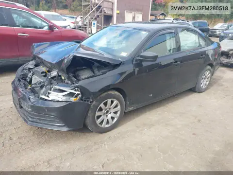 2015 Volkswagen Jetta 2.0L S VIN 3VW2K7AJ3FM280518 фото 3