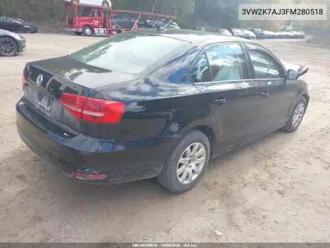 2015 Volkswagen Jetta 2.0L S VIN 3VW2K7AJ3FM280518 фото 5