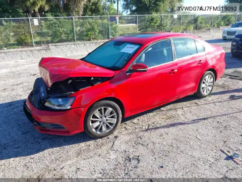 3VWD07AJ7FM319092 — 2015 Volkswagen Jetta, фото 3 с аукциона IAAI, Передняя часть