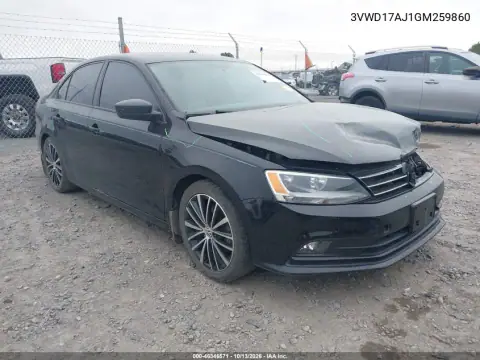 3VWD17AJ1GM259860 — 2016 Volkswagen Jetta, Левая сторона, фото до ремонта