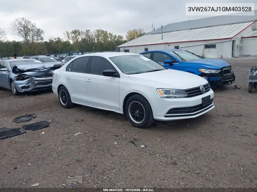 3VW267AJ1GM403528 — 2016 Volkswagen Jetta, фото 2 с аукциона IAAI, Не указано