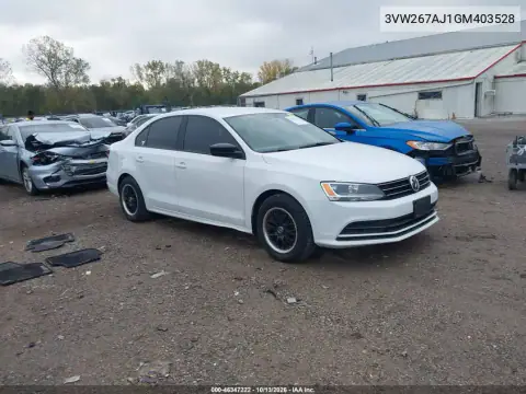 3VW267AJ1GM403528 — 2016 Volkswagen Jetta, Неизвестные повреждения, фото до ремонта