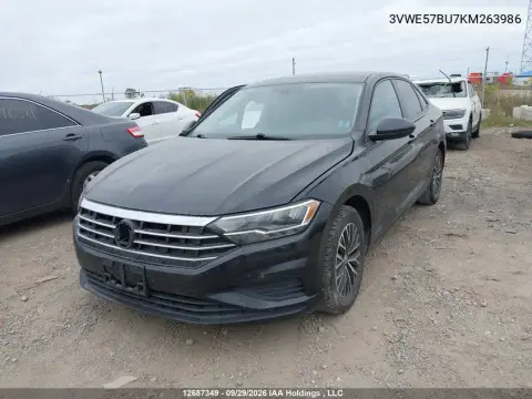 2019 Volkswagen Jetta Sel VIN 3VWE57BU7KM263986 фото 3